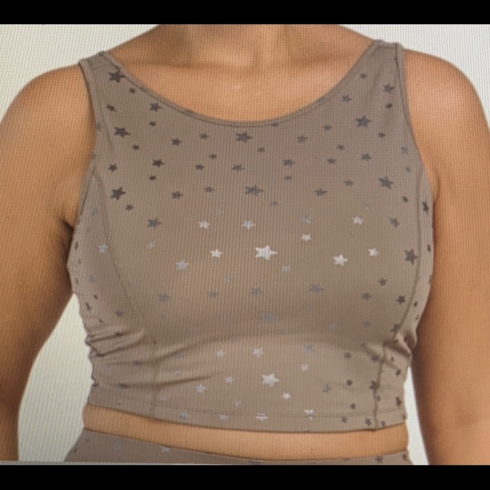 Nanette Lepore Women's Plus 1X Cinder Constellation Foil Crop Tank Top NEW NWT